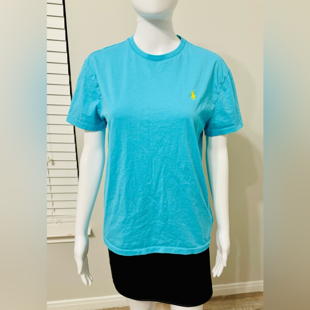 Polo Ralph Lauren crew neck t-shirt with embroidered logo size XS. Bright blue